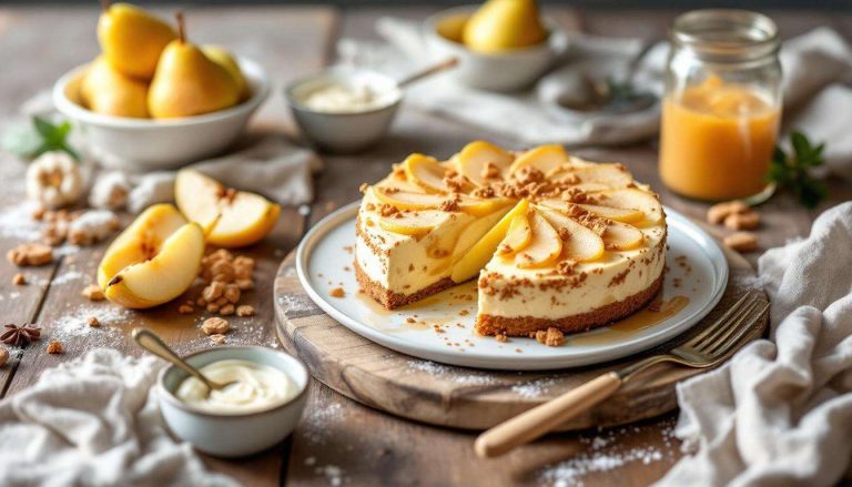 Le gâteau poire-vanille sans cuisson qui réchauffe les cœurs